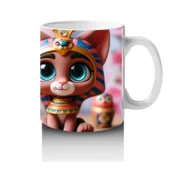 Çocuklara Sütü Sevdiren Mısır Prenses Kedisi Kupa Bardak - 4