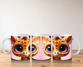 Çocuklara Sütü Sevdiren Meraklı Zürafa Keşfi Kupa Bardak - 5