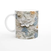 Pastel Bahar Dokunuşlu Çiçekli Kupa Bardak - 1