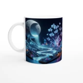 Kova Burcu Baskılı Kahve Kupası - Ay ışığında Zodyak Bahçesi Vs2 thumbnail 1