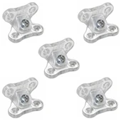 Açılı T Bağlantı Çektirme Şeffaf Plastik Köşe Birleştirme Kelebek Bağlantı (5 Adet) thumbnail 1