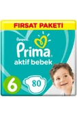 Prima Bebek Bezi 6 Beden 2'li Paket 80 Adet (2PK*40) - 1