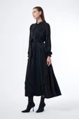 Misswhence Desenli İpek Elbise 36829 - 9