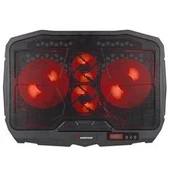 Addison Rampage AD-RC4 Siyah 2-125 mm+2-70mm Işıklı Fan 15"-17" Notebook Soğutucu Stand - 4