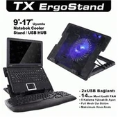 TX ACNBERGST  ErgoStand 14cm Led Fan'lı 5 KademeLİ 2xUsb 9"-17" Notebook Soğutucu-Stand - 2