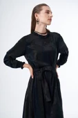 Misswhence Desenli İpek Elbise 36829 - 24