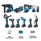 DAWREEK ONBİRLİ SET Ş.HİLTİ+Ş.SPRAL+S.SIKMA+MATKAP+Ş.TESTERE+Ş.MAKAS+Ş.Dekupaj+Lazer Metre+OtoYıkama+Taşlama - 1