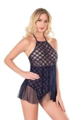 Litae Lacivert Bodysuit Gecelik - 1