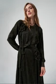 Misswhence Gül Detaylı İpek Elbise 36800 - 9