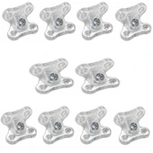 Açılı T Bağlantı Çektirme Şeffaf Plastik Köşe Birleştirme Kelebek Bağlantı (10 Adet) thumbnail 1