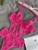 Litae Çiçek Desenli Pembe Bodysuit - 3