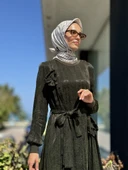 Misswhence Gül Detaylı İpek Elbise 36800 - 22