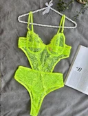 Litae Çiçek Desenli Yeşil Bodysuit - 1