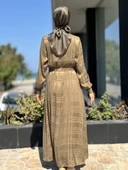 Misswhence Gül Detaylı İpek Elbise 36800 - 11