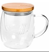 Bambum B0334 Dani Bambu Kapaklı Cam Kupa 350 ml - 1