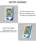LİFE NET İç ve Dış Ortam Dijital Isı ve Nem Ölçebilen Termometre (Termokulplu) - 6