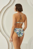 Renkli Branch Flower Kapsız Bikini Takımı thumbnail 4