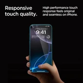 Spigen iPhone 15 Temperli Cam Ekran Koruyucu [GlasTR EZ FIT - Privacy] - 2'li Paket - 6