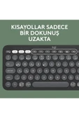 Pebble 2 Set Çoklu Cihaz Özellikli Sessiz Kablosuz Türkçe Q Klavye ve Mouse Seti - Siyah - 5