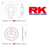 RK Honda CBR 600 F4 16/45T Ön Arka Dişli Set 525 99-00 - 1