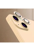 zore iPhone 13 Uyumlu Zore CL-07 Kamera BRT Koruyucu-Gold - 1