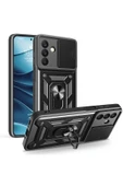 zore Galaxy A26 Kılıf Magnetik Standlı Kamera Korumalı Zore Sürgülü Vega Kapak - 1