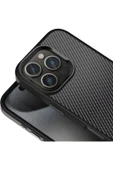 zore Apple iPhone 16 Pro Max Kılıf Karbon Fiber Görünümlü Parlak Kamera Çerçeveli Zore Venus Kapak-Rose B - 4