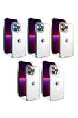 zore iPhone 13 Pro Uyumlu Kamera Korumalı Renkli Çerçeveli CSM Zore Garaj Kılıf-Gümüş thumbnail 2