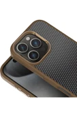 zore Apple iPhone 16 Pro Max Kılıf Karbon Fiber Görünümlü Parlak Kamera Çerçeveli Zore Venus Kapak-Rose B - 2