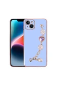 zore iPhone 15 Plus Zore El Tutamaçlı Kamera Korumalı Zore Taka Silikon Kılıf-Mor - 1