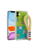 SAFA iPhone 11 Uyumlu Desenli El Askılı İpli Zore Astana Silikon Kılıf-Kamp - 1