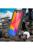 Goktugaksesuar iPhone 13 Pro Max Uyumlu 1-1 Su Geçirmez Kılıf-Siyah - 4