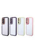 kilifdakilif Galaxy A05S Kılıf Kamera Korumalı Renkli Kenar ve Çerçeve Tasarımlı Zore Vitamin Kapak-Derin Mor - 2