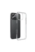 zore Apple iPhone 16 Pro Kılıf Zore Süper Silikon Kapak-Şeffaf - 1