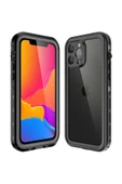 Goktugaksesuar iPhone 13 Pro Max Uyumlu 1-1 Su Geçirmez Kılıf-Siyah - 1