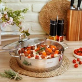 Schafer Held Çelik Basık Tencere 30 Cm 2 Parça-Inox - 1