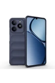 zore Realme C61 Kılıf Esnek TPU Oyuklu Arka Yüzey Tasarımlı SYS Etnik Silikon Kapak - Lacivert - 2