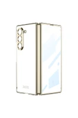 KILIFTECH Galaxy Z Fold 6 Kılıf Zore Full Camlı Kıpta Kapak-Gold - 1