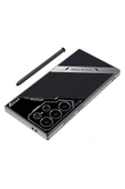 KILIFTECH Galaxy S24 Ultra Kılıf Kamera Korumalı Suni Deri Tasarım Zore Yeni Seri Procase Kapak-Siyah - 3