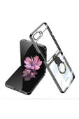 KILIFTECH Galaxy Z Flip 6 Kılıf Zore Yüzüklü Kıpta Kapak-Siyah thumbnail 1