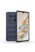 zore Honor Magic 7 Lite Kılıf Esnek TPU Oyuklu Arka Yüzey Tasarımlı SYS Etnik Silikon Kapak - Lacivert - 1