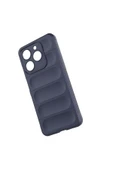 zore Realme C61 Kılıf Esnek TPU Oyuklu Arka Yüzey Tasarımlı SYS Etnik Silikon Kapak - Lacivert - 8