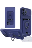 KILIFTECH iPhone 13 Pro Uyumlu  Pelit Kılıf-Lacivert thumbnail 1