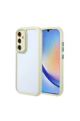 KILIFTECH Galaxy A34 Kılıf Kamera Korumalı Renkli Kenar ve Çerçeve Tasarımlı Zore Vitamin Kapak-Yeşil - 1