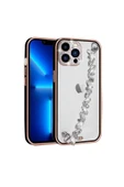 KILIFTECH iPhone 13 Pro Max Uyumlu Taş Süslemeli Kamera Korumalı El Tutamaçlı Zore Blazer Kılıf-Siyah - 1