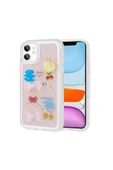 KILIFTECH iPhone 11 Uyumlu Kabartma Figürlü Parlak Zore Minimini Silikon Kılıf-Pembe thumbnail 1