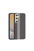 zore Galaxy S24 Kılıf M-safe Şarj Özellikli Karbon Fiber Görünümlü UCY Gros Kapak - Siyah thumbnail 2