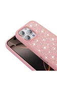 mobrika iPhone 16 Pro Max Kılıf Parlak Taşlı Tasarım MBRK Pırlanta Kapak - Pembe thumbnail 7