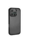 zore Apple iPhone 16 Pro Max Kılıf Karbon Fiber Görünümlü Parlak Kamera Çerçeveli Zore Venus Kapak - 2