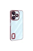 zore Xiaomi Redmi 13 4G Kılıf Kamera Korumalı Logo Gösteren Zore Omega Kapak-Gold - 5
